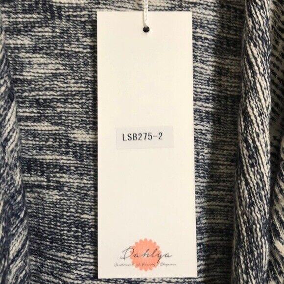 Dahlya navy blue flutter open front cardigan Women’s Size S - Picture 5 of 6